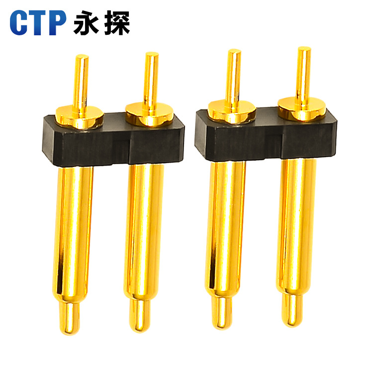 定 單排2Pin pogopin通訊連接器探針汽車光纖導(dǎo)電針彈簧觸點(diǎn)頂針